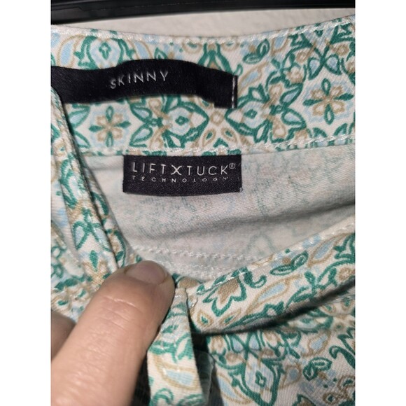 NYDJ for Chico’s Lift Tuck Skinny Pants Women’s 8 Aqua Tan Boho Print –... - Picture 6 of 10